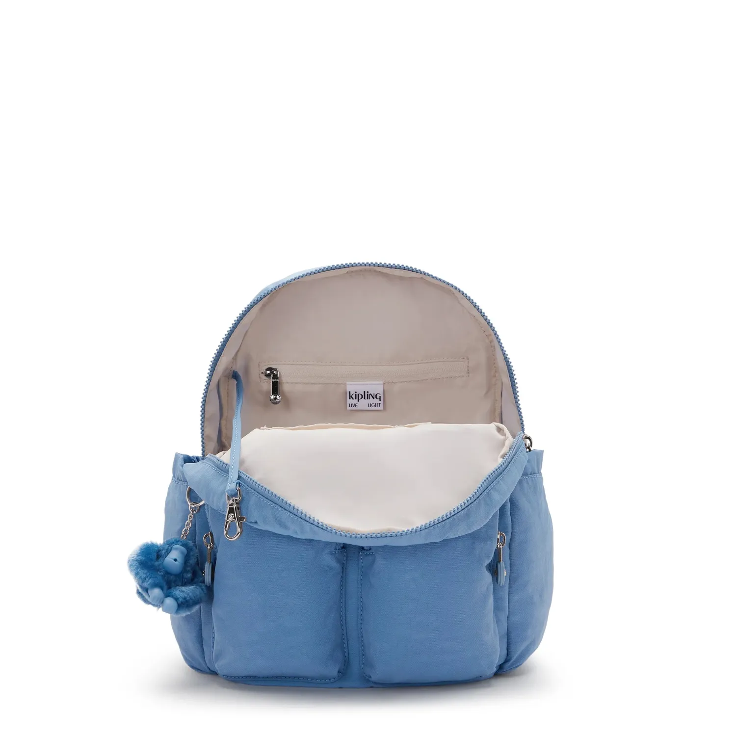 Kipling City Pocket S rugzak Vintage Blue klein licht