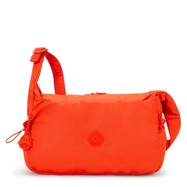 Kipling Gwyn schoudertas groot Open Orange opvallend