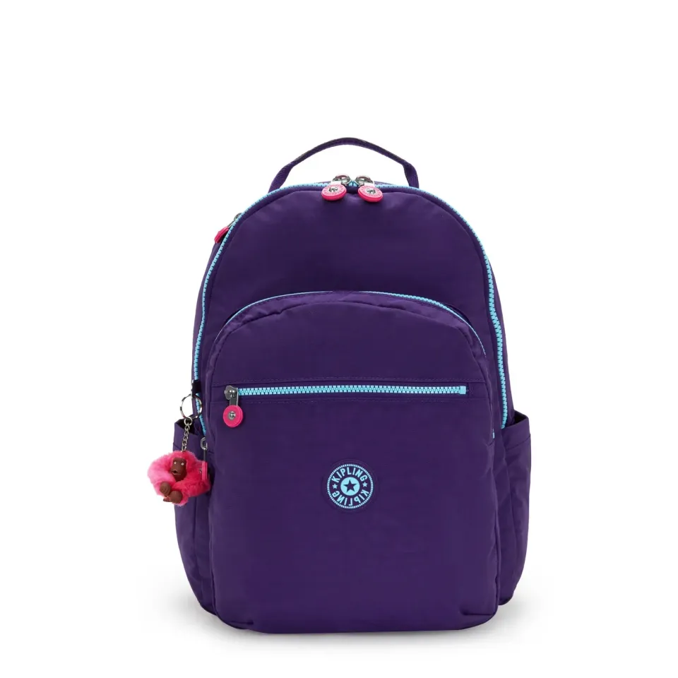 Kipling Seoul rugzak Groot VIP Purple met laptopvak 15 inch