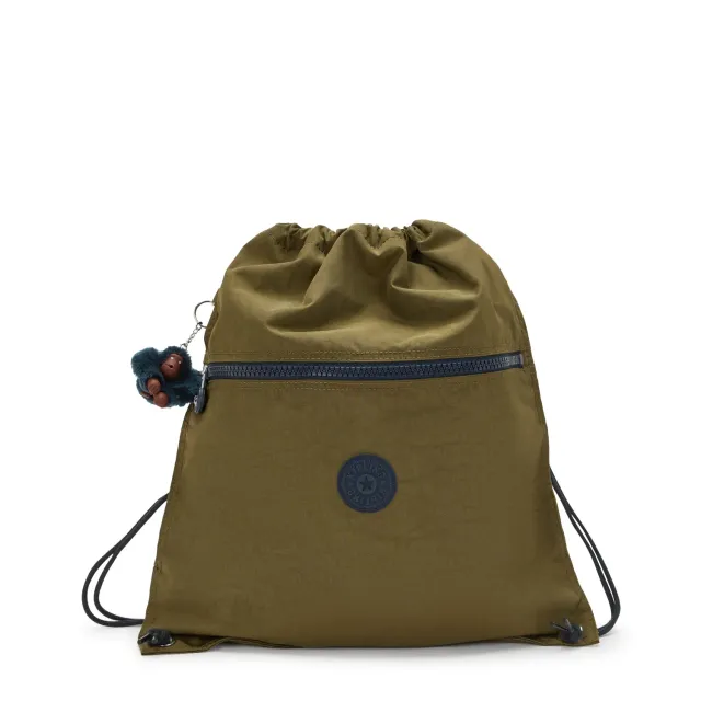Kipling Supertaboo rugzak Treasure Green medium waterafstotend