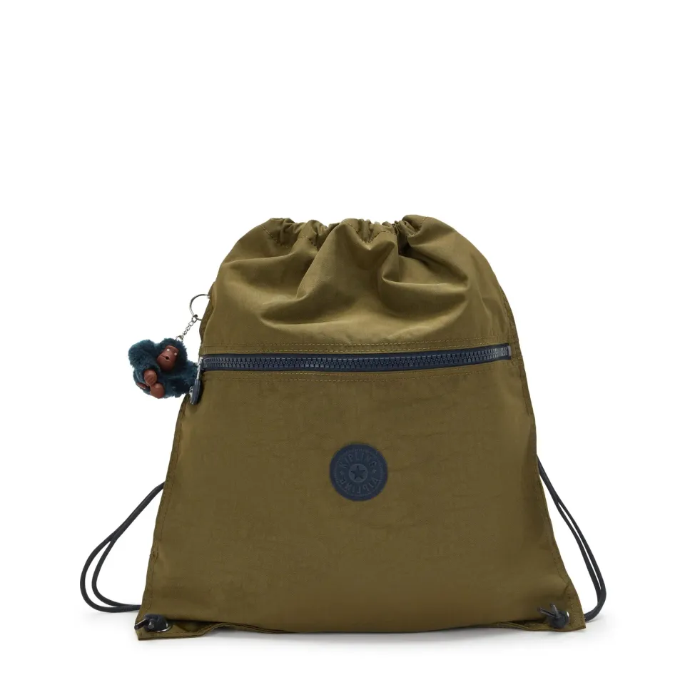 Kipling Supertaboo rugzak Treasure Green medium waterafstotend