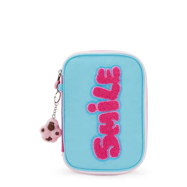 Kipling 100 Pens etui Groot Smile Blue Block waterafstotend