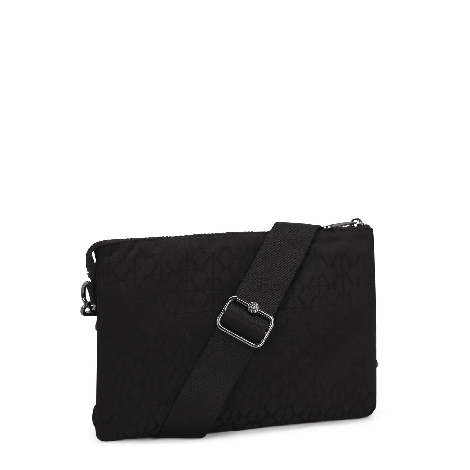 Kipling Riri L tasje Black Sign Jacquard medium 5-vaks