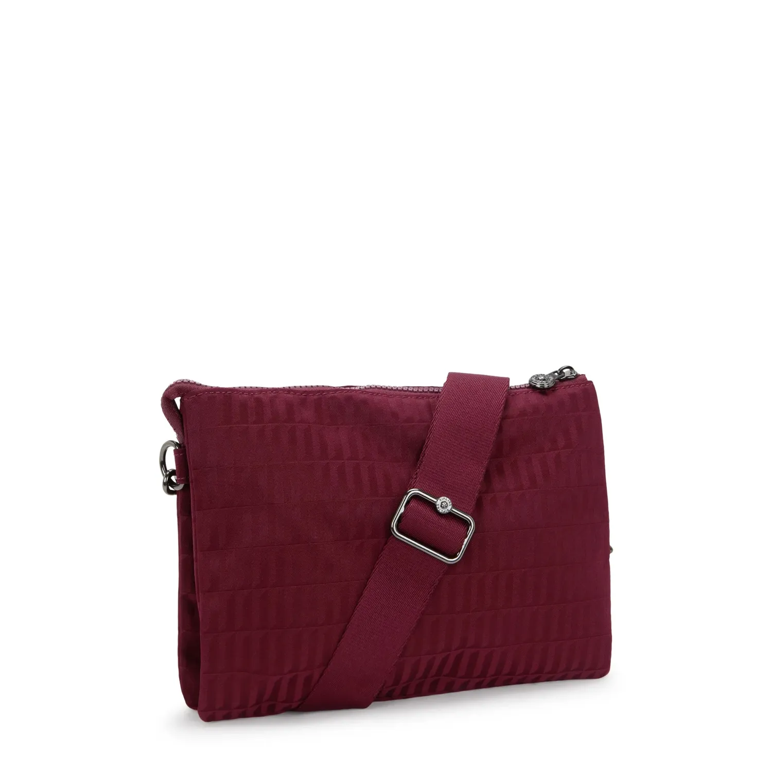 Kipling Riri L crossbody Medium Maroon Tile Jacquard