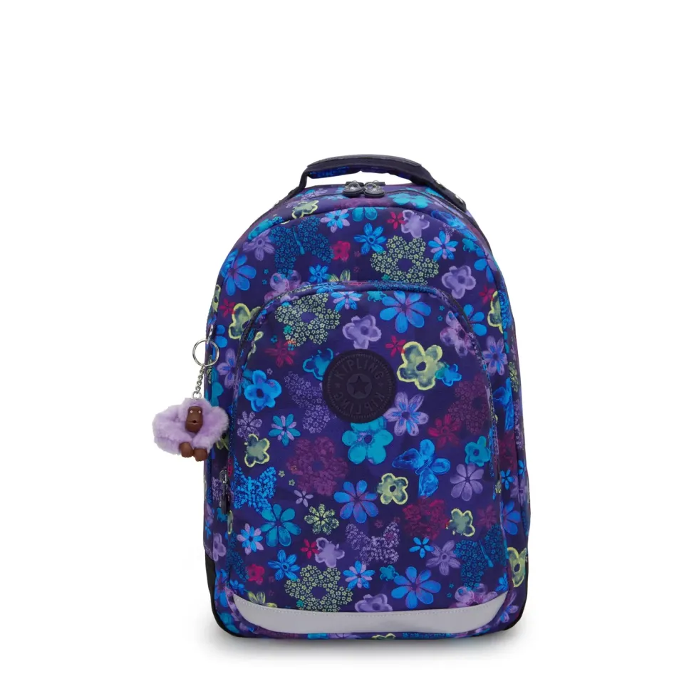 Kipling Class Room rugzak Groot Dark Flower Stamp laptop