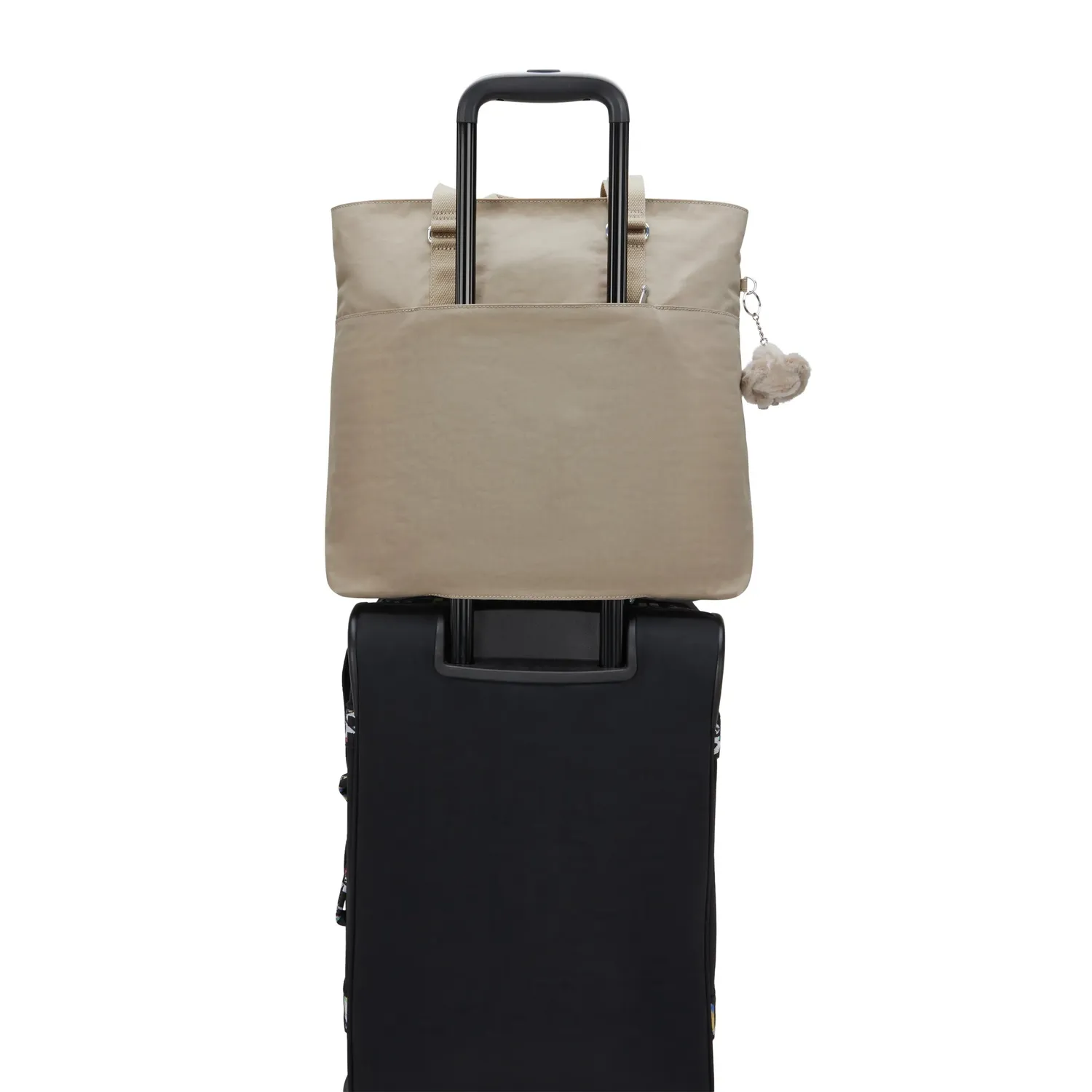 Kipling India shopper soft taupe groot laptopvak