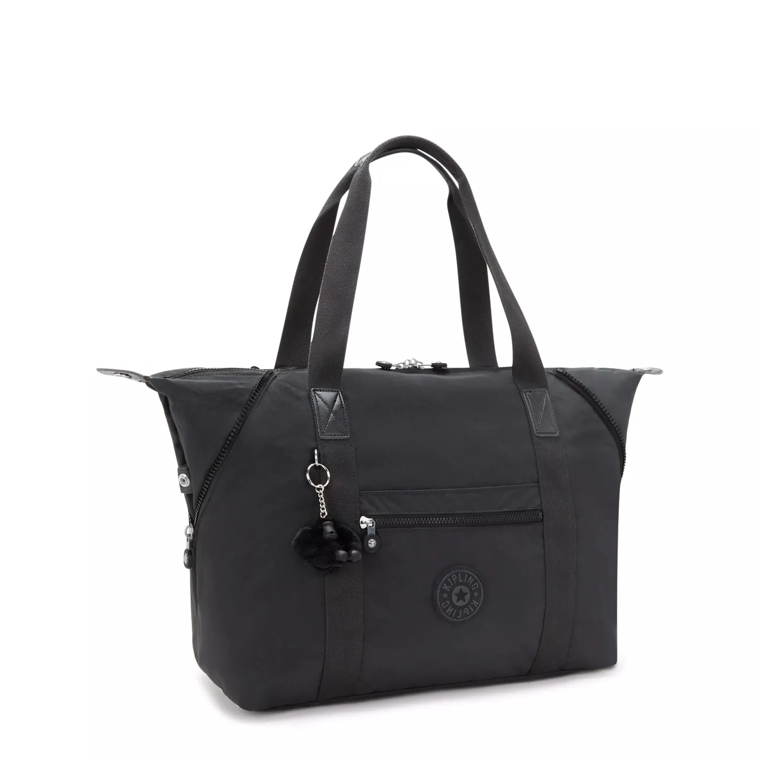 Kipling Art M schoudertas Black Noir Groot waterafstotend