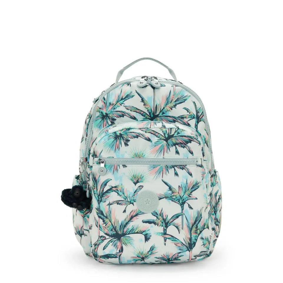 Kipling Seoul rugzak Groot More Palm Trees 15 inch laptopvak
