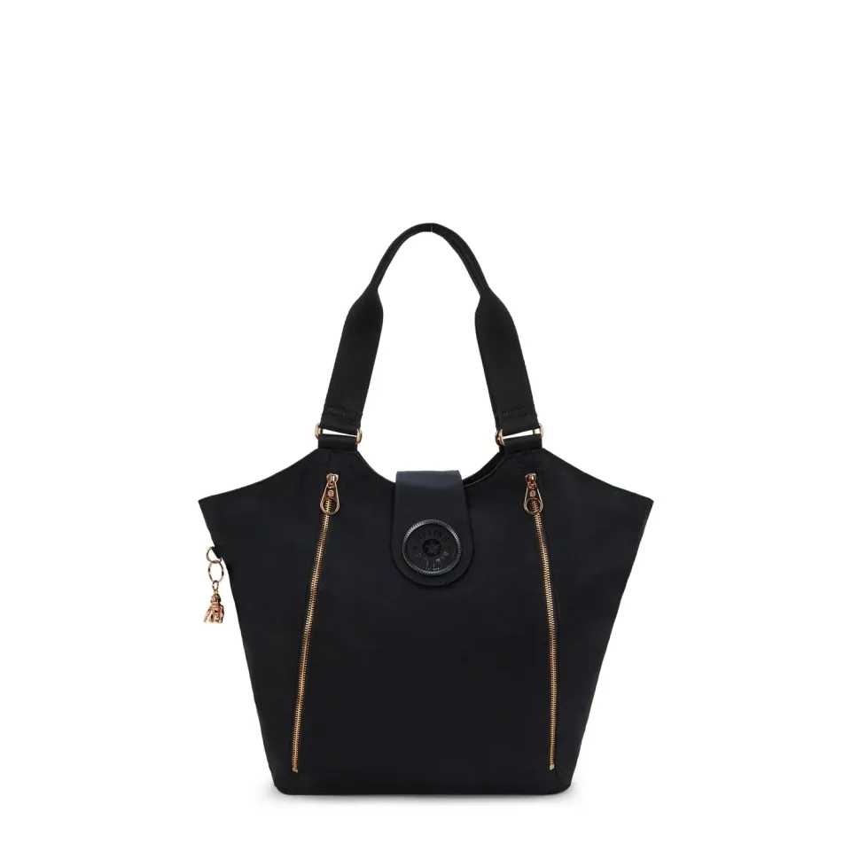 Kipling Recicely shopper Black Rose Spice medium ritsvakken
