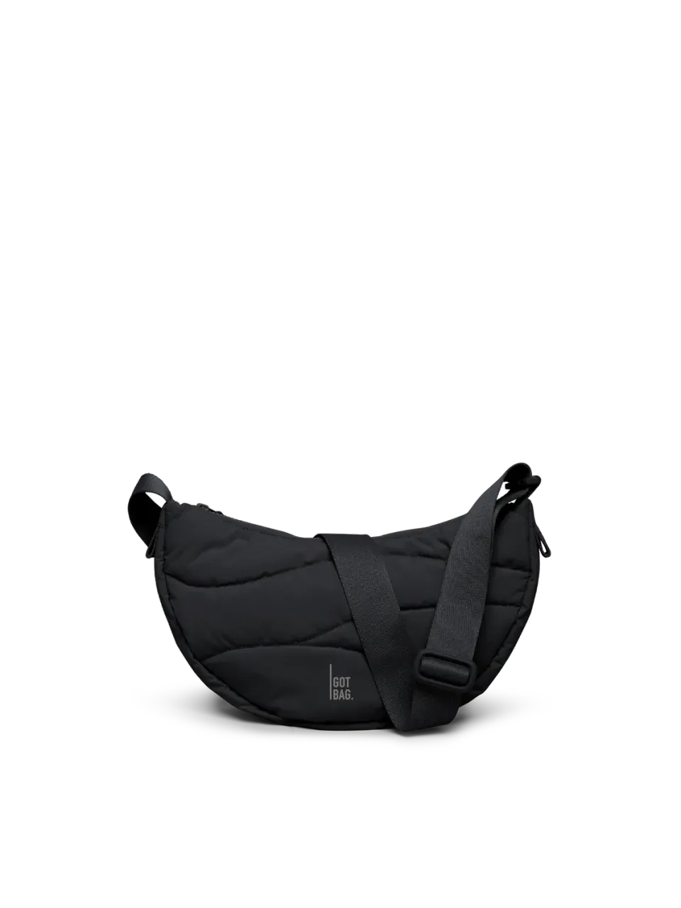 Got Bag Wavy Puffer Moon Bag Small schoudertas zwart