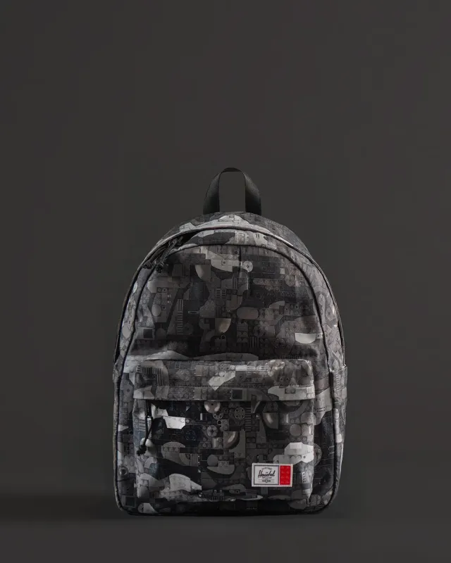 Herschel Classic Abstract Bricks Black LEGO rugzak ruim