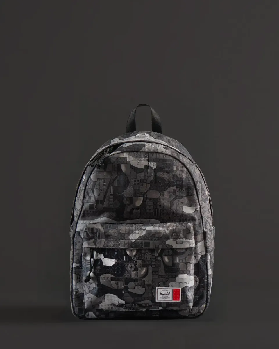 Herschel Classic Abstract Bricks Black LEGO rugzak ruim