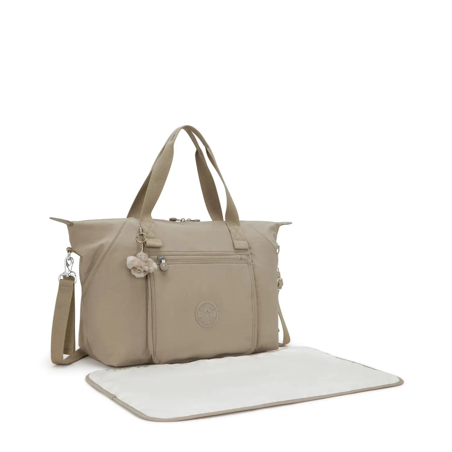 Kipling New Art M babytas Soft Taupe met verschoonmatje
