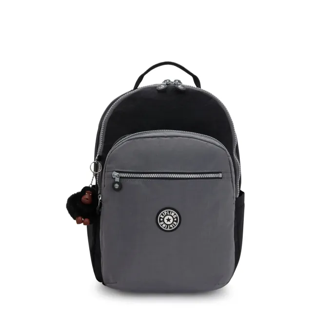 Kipling Seoul College Extra rugzak Space Black Block groot zwart