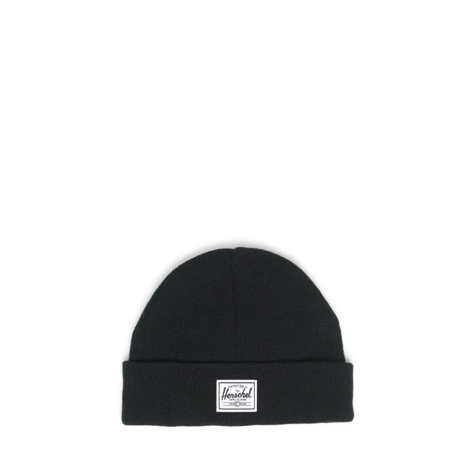 Herschel Baby Beanie 6-18 maanden muts zwart stretch