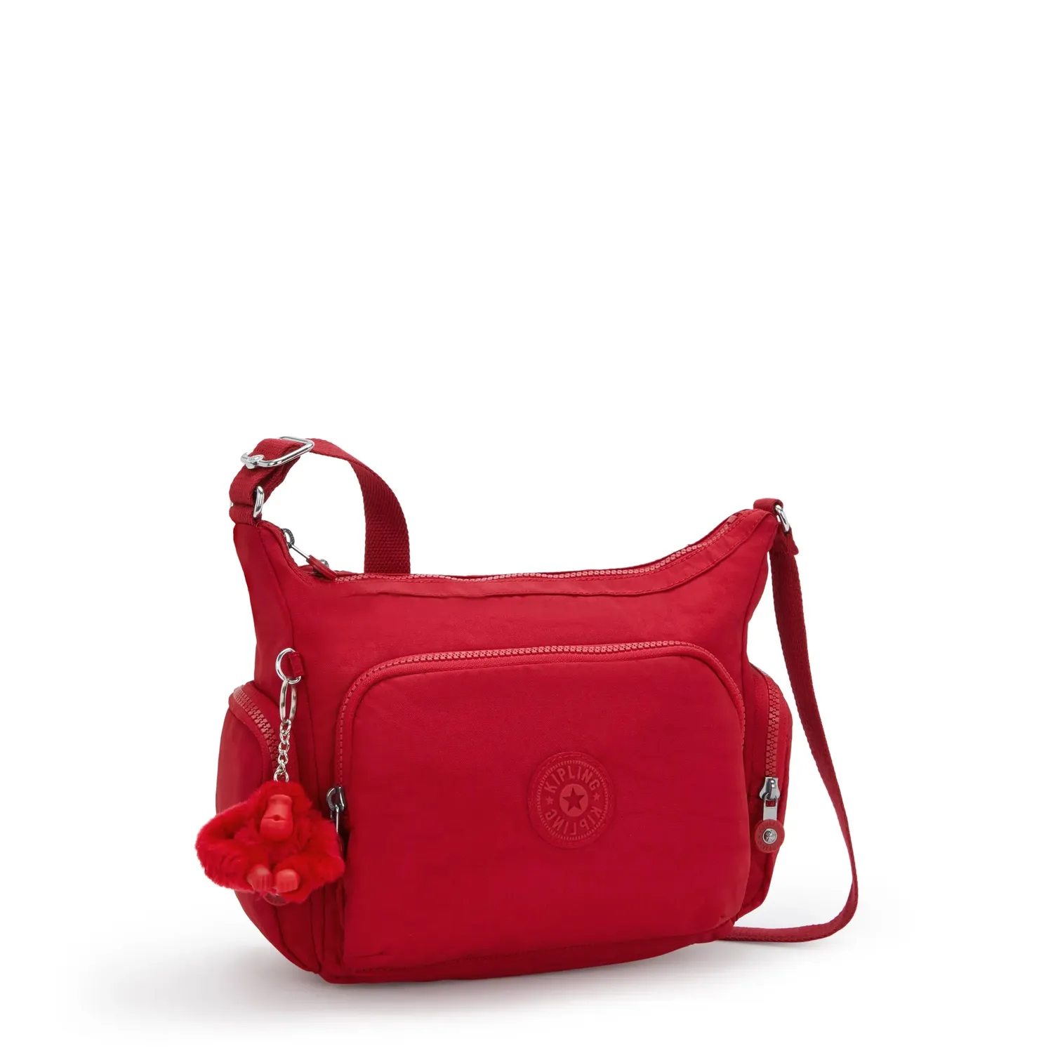 Kipling Gabb S crossbody tas Medium Ruby Red met sleutelkoord