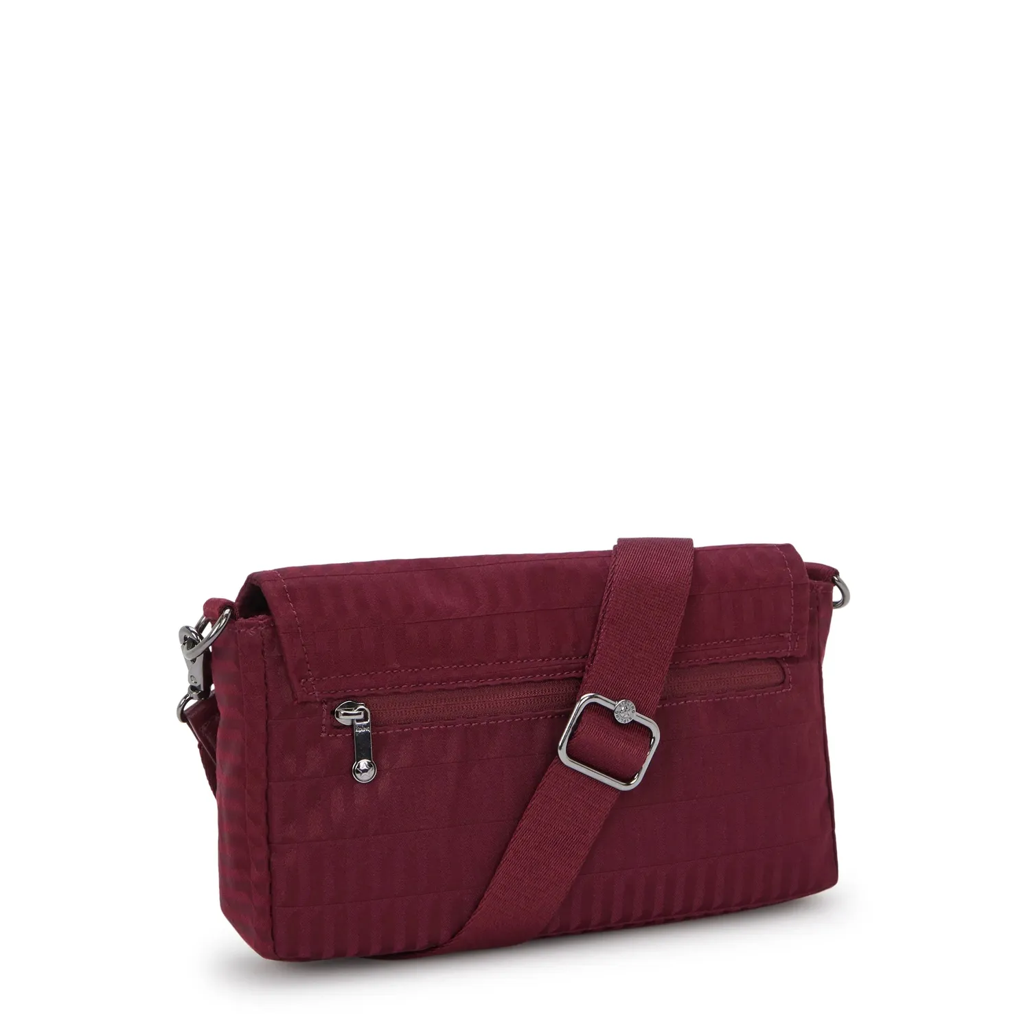 Kipling Aras Up schoudertas Klein Maroon Tile met ketting