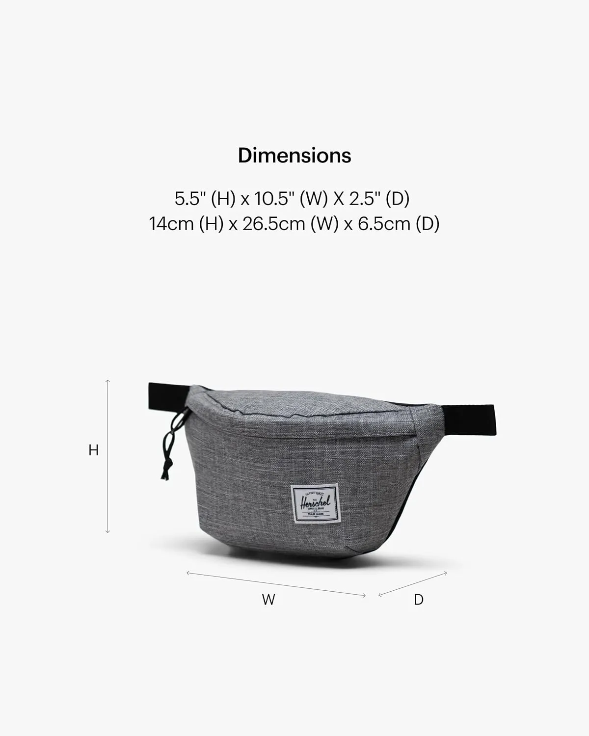 Herschel Legacy heuptas Raven Crosshatch