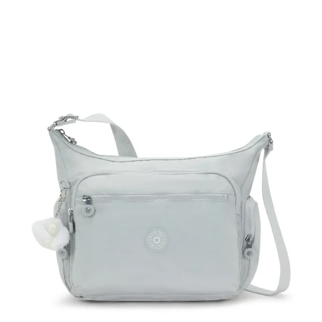 Kipling Gabbie crossbody tas Easy Grey groot met ritsvakken