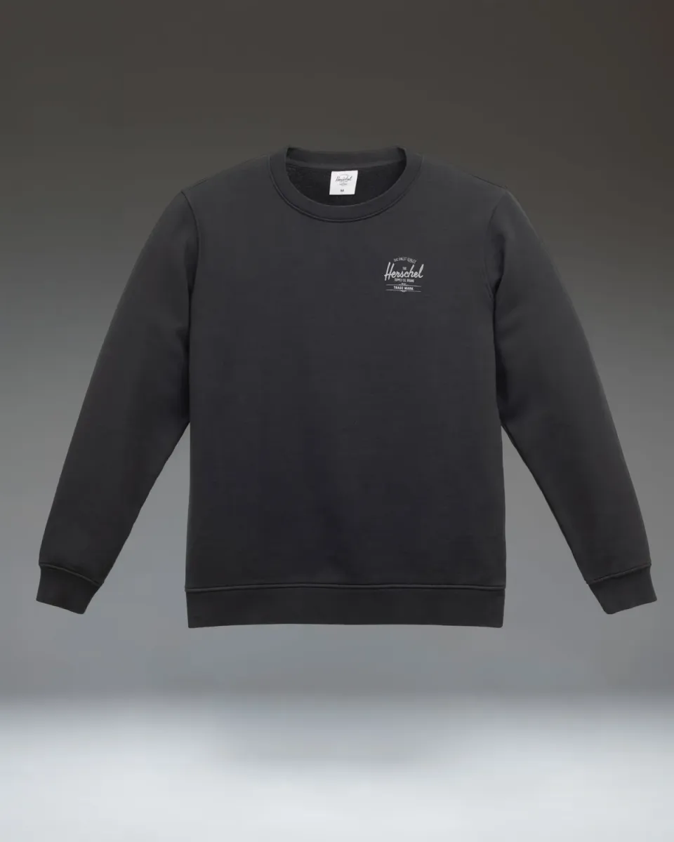 Herschel Basic Crew heren sweater zwart wit
