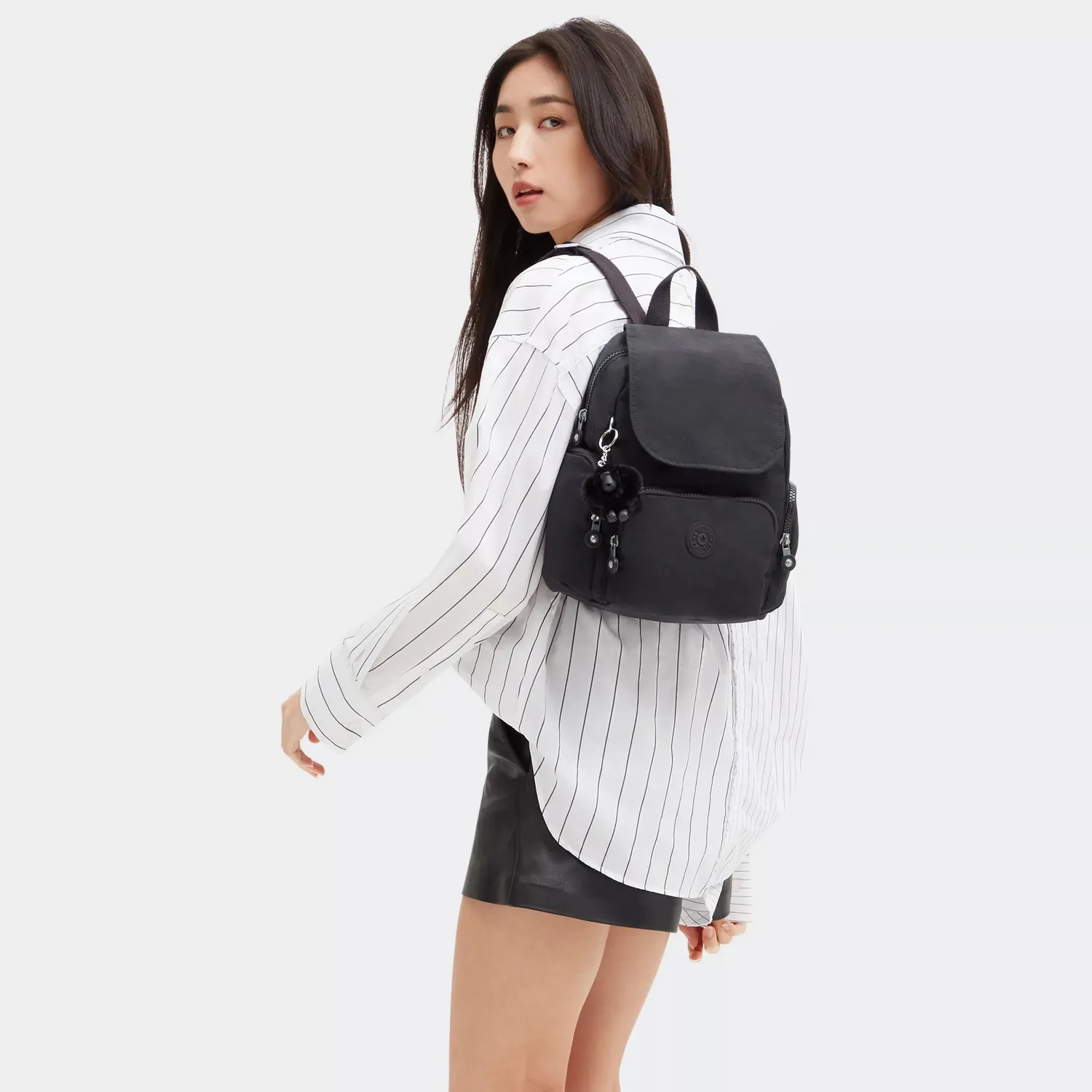 Kipling City Zip Mini rugzak Black Noir extra klein zwart