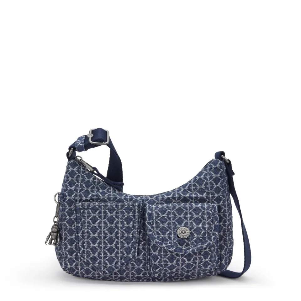 Kipling Kenda crossbodytas Signature Denim klein licht
