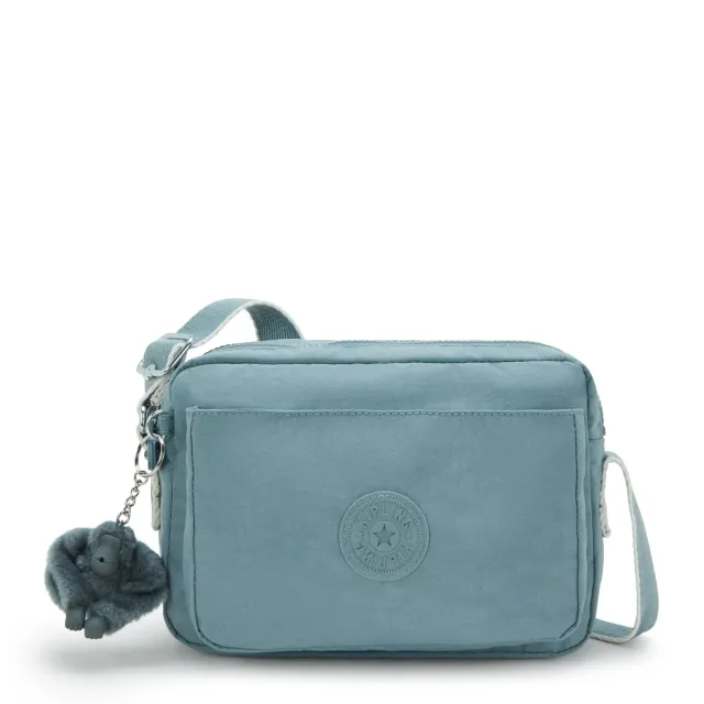 Kipling Abanu M crossbody tas Relaxed Grey Medium dubbel vak