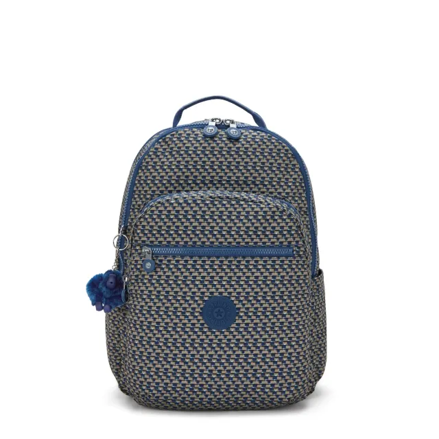 Kipling Seoul Lap rugzak Blue on Wire Groot 15 inch laptop