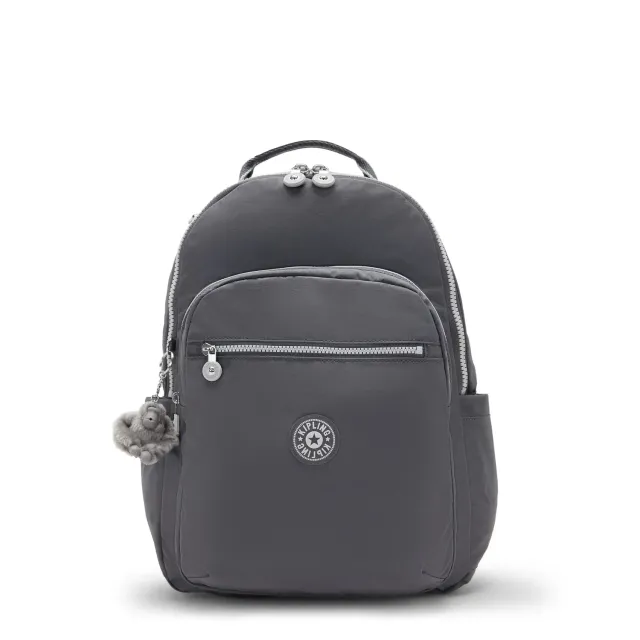 Kipling Seoul rugzak Groot Moonlit Grey 15 inch
