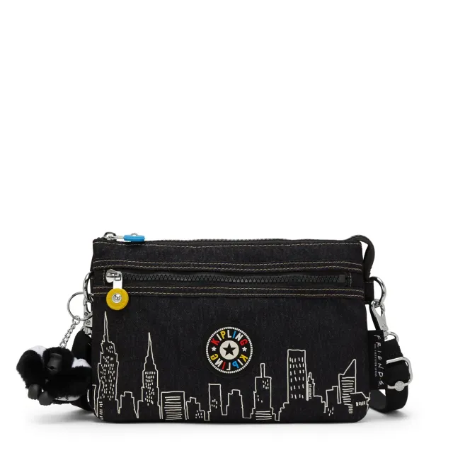 Kipling Riri Zip crossbodytas Skyline Black klein waterafstotend