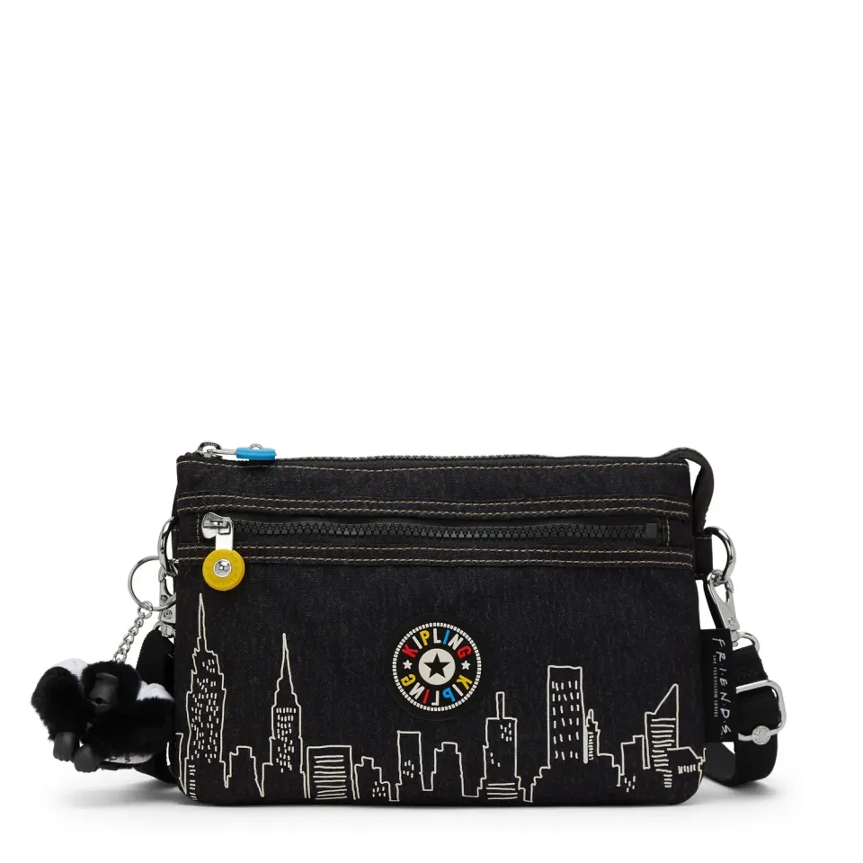 Kipling Riri Zip crossbodytas Skyline Black klein waterafstotend
