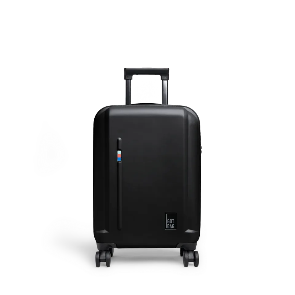 Got Bag Re:Shell Cabin koffer plain black gerecycled polycarbonaat