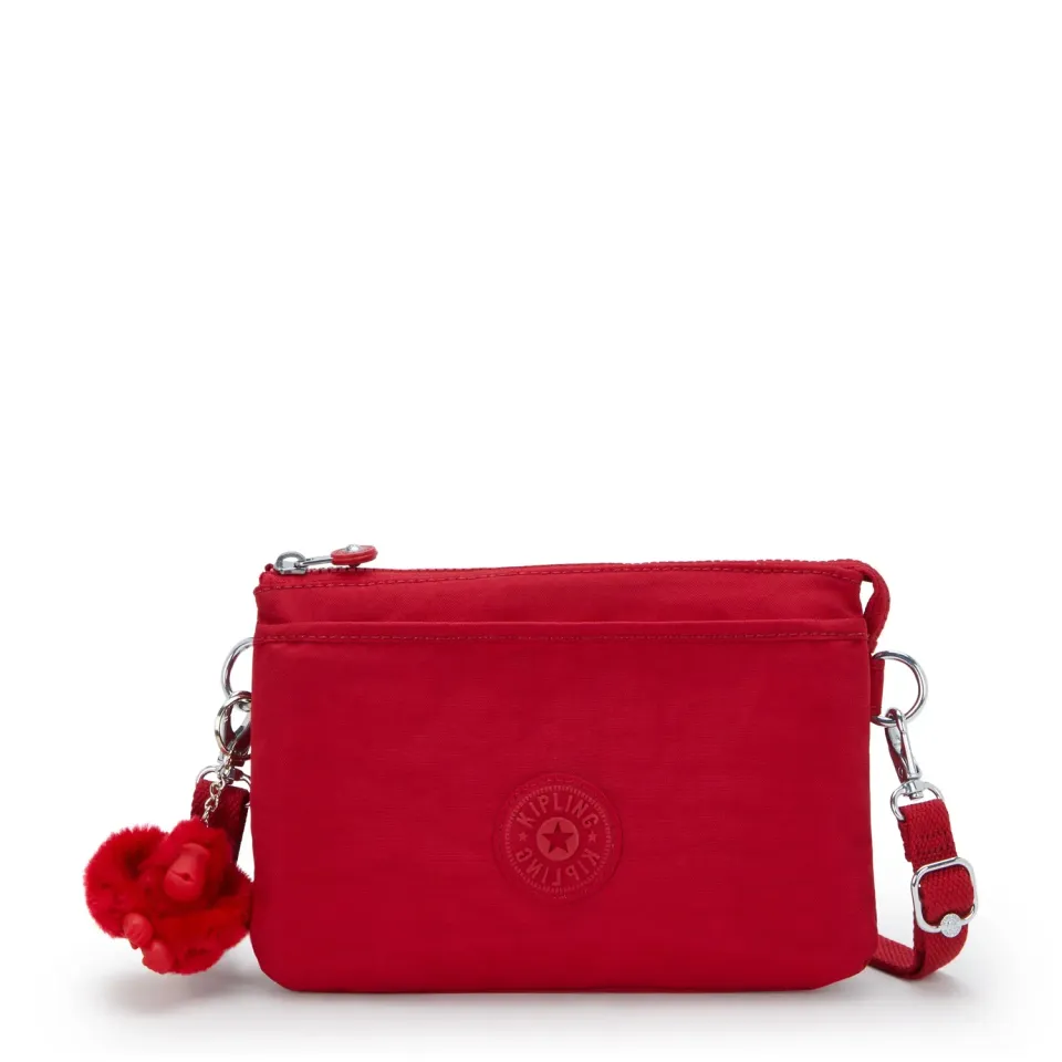 Kipling Riri crossbodytas klein Ruby Red waterafstotend