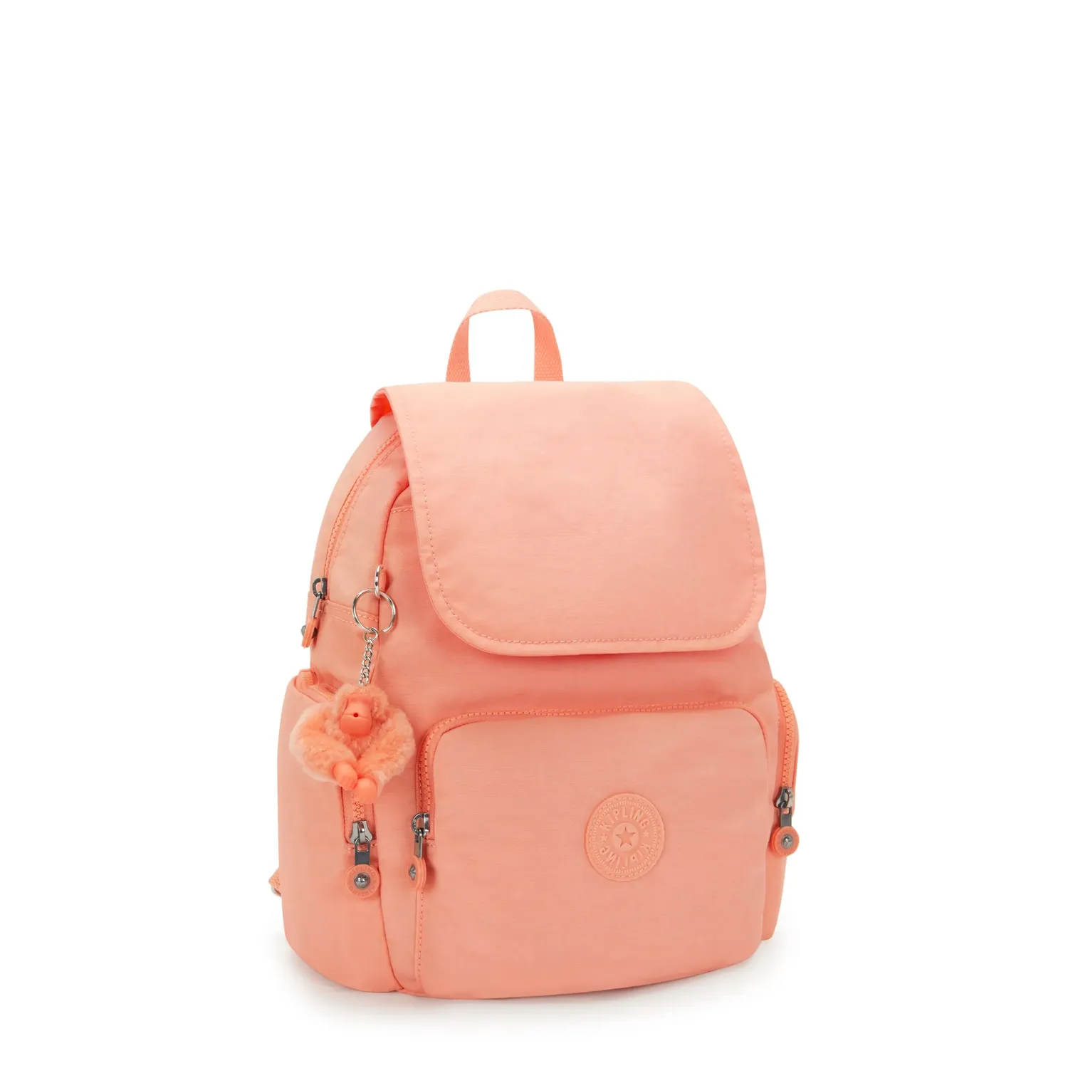 Kipling City Zip S rugzak Pinky Orange klein met magneetklep