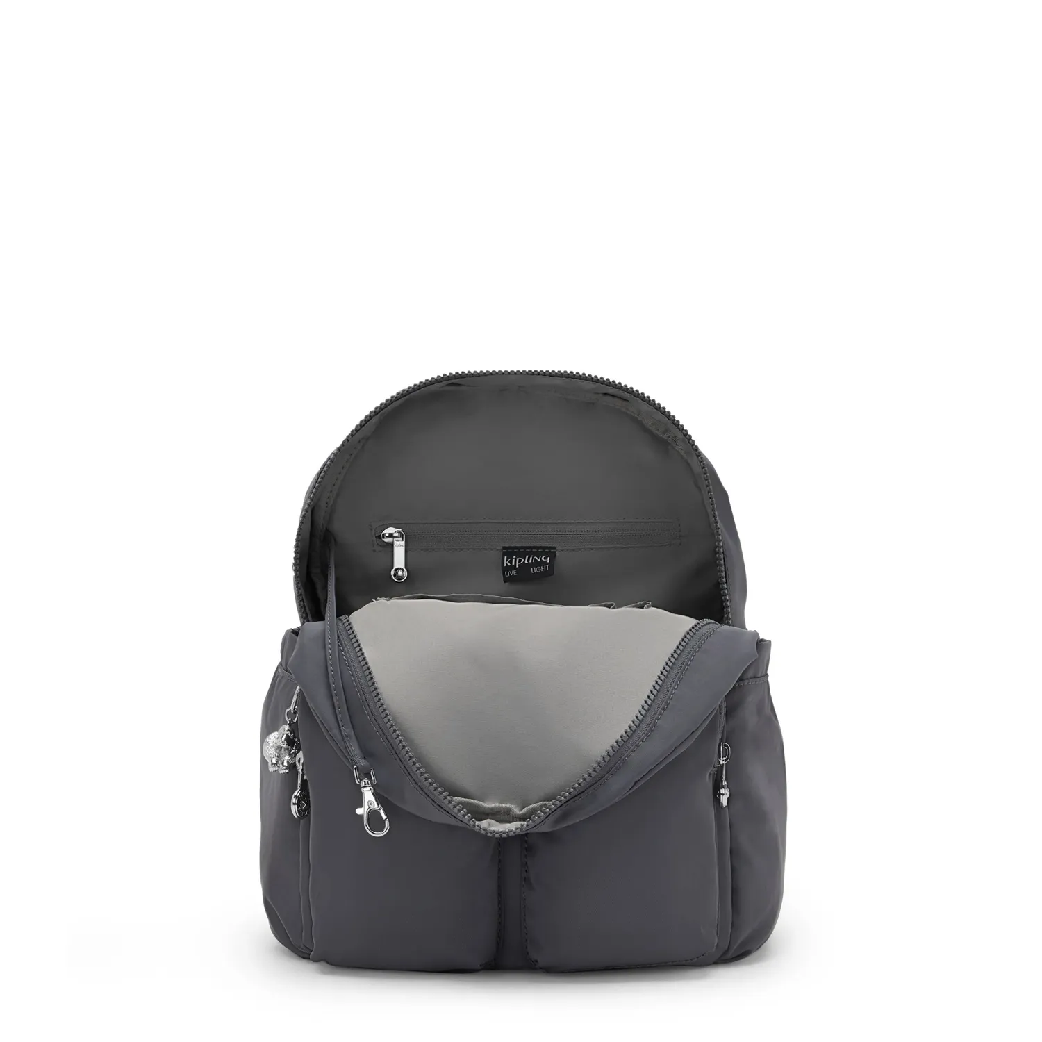 Kipling City Pocket S rugzak Klein moonlit slate klepsluiting