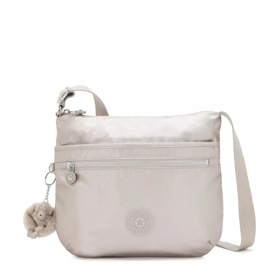 Kipling Arto crossbody tas Metallic Glow Medium glanzend