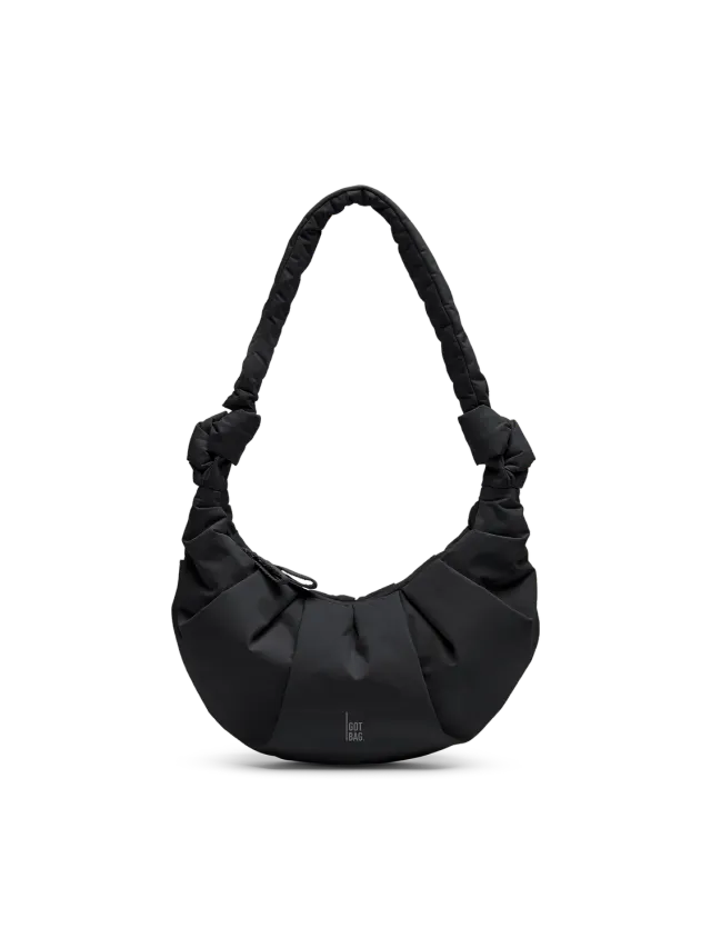Got Bag Pleat Moon Bag Small tas black 3L waterafstotend