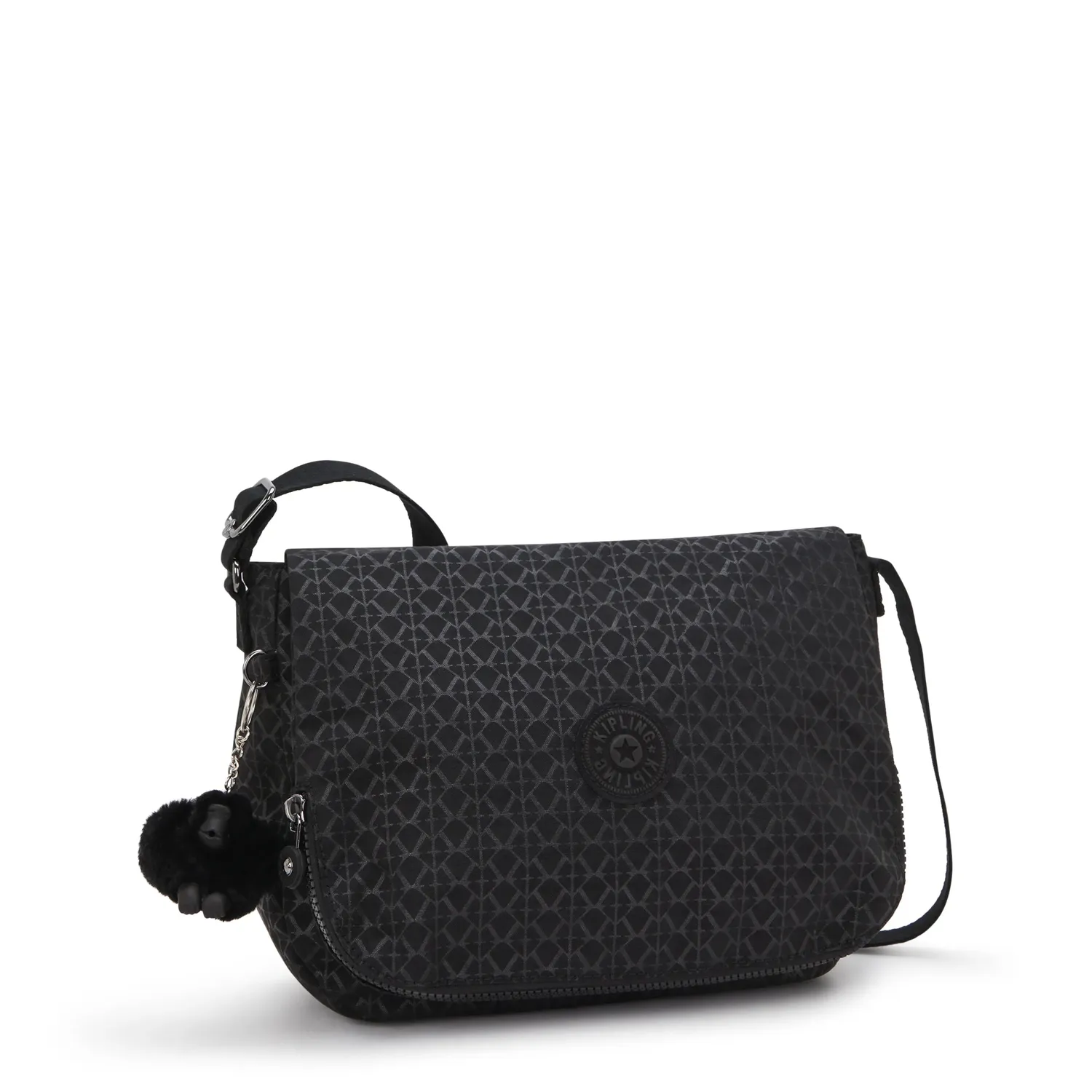 Kipling Earthbeat M schoudertas Signature Emb Medium ruim