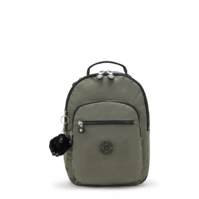 Kipling Seoul S kleine rugzak Green Moss met 11 inch tabletvak