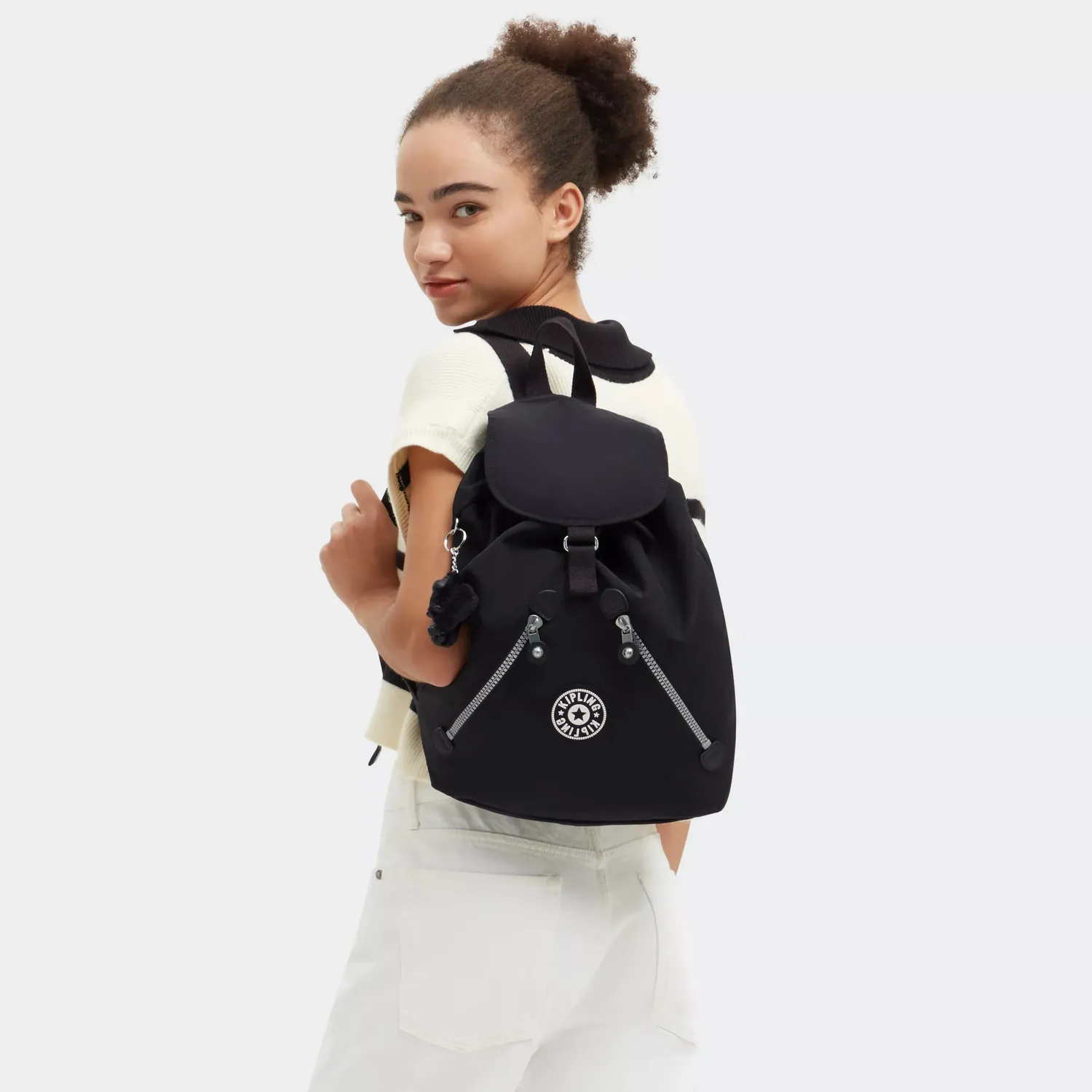 Kipling New Fundamental L rugzak Rapid Black medium A4