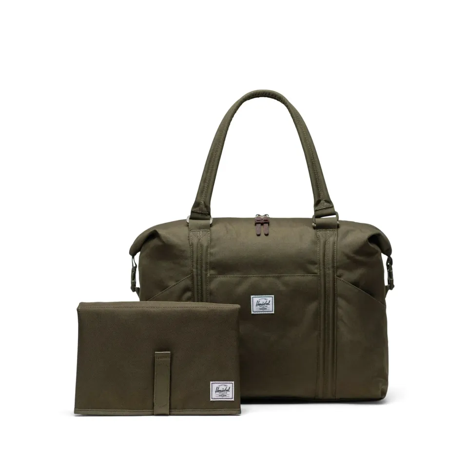 Herschel Strand Duffle luiertas zwart met verschoonmat