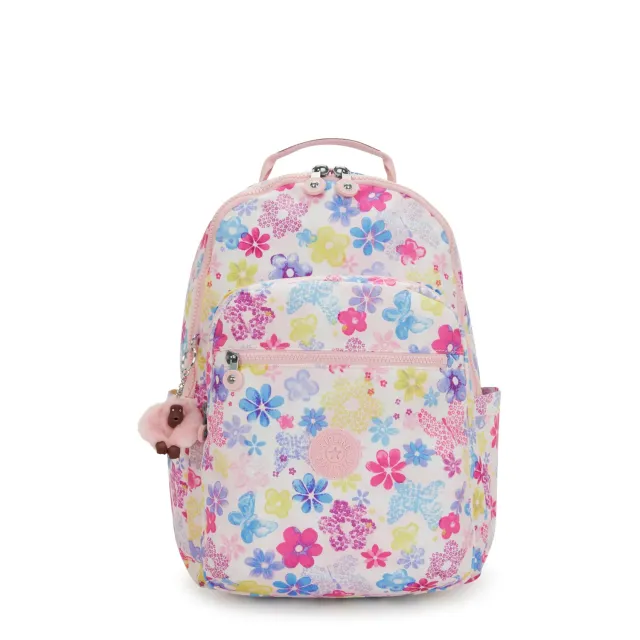 Kipling Seoul College Extra rugzak Groot Flower Stamp 15 inch