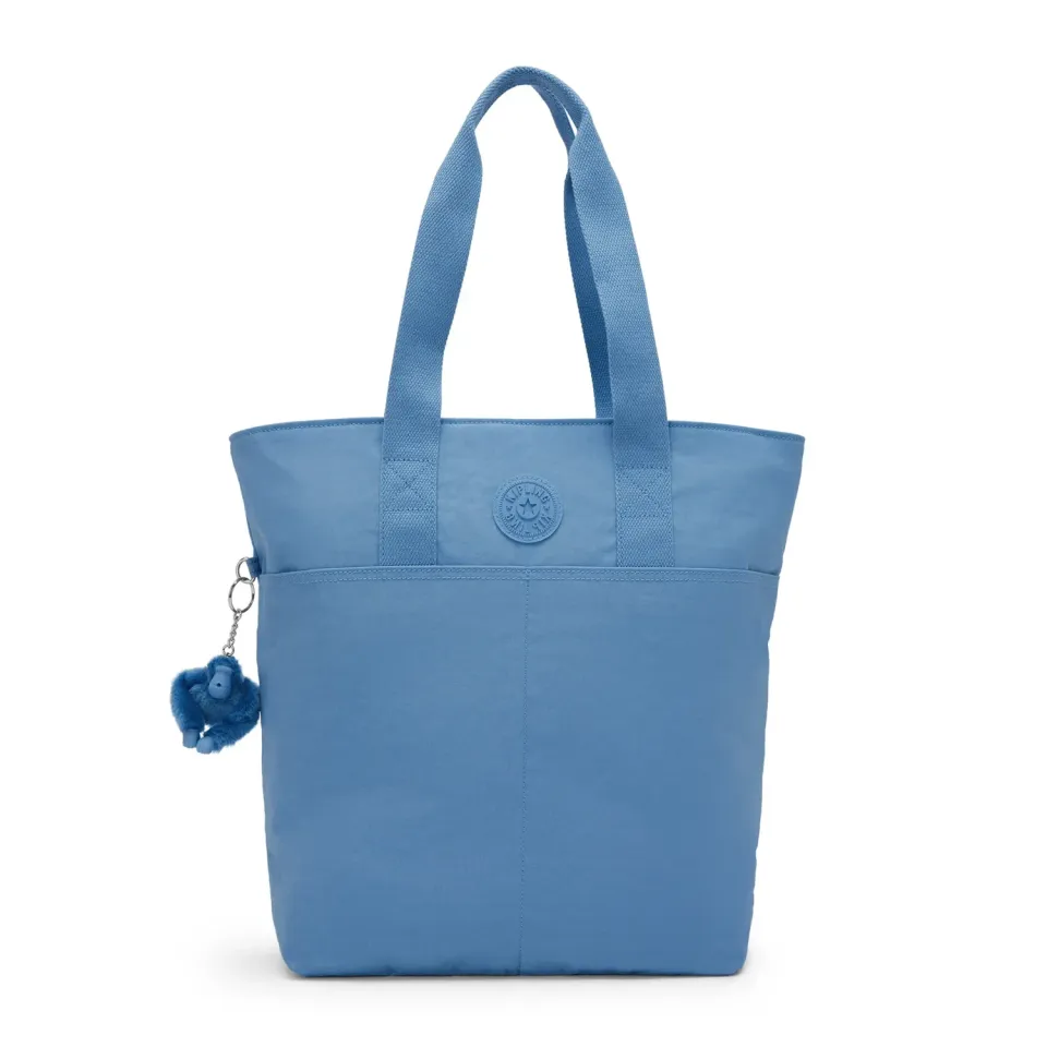 Kipling Hanifa schoudertas groot Vintage Blue laptop 15 inch