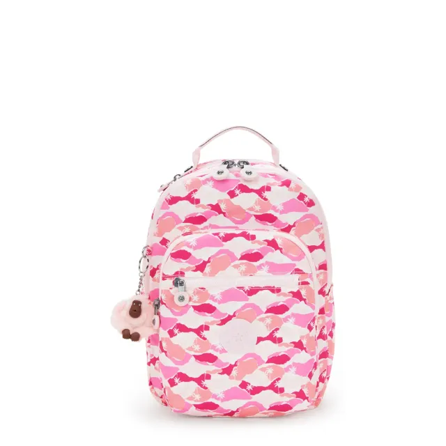Kipling Seoul S rugzak Klein Pink Palm 11 inch
