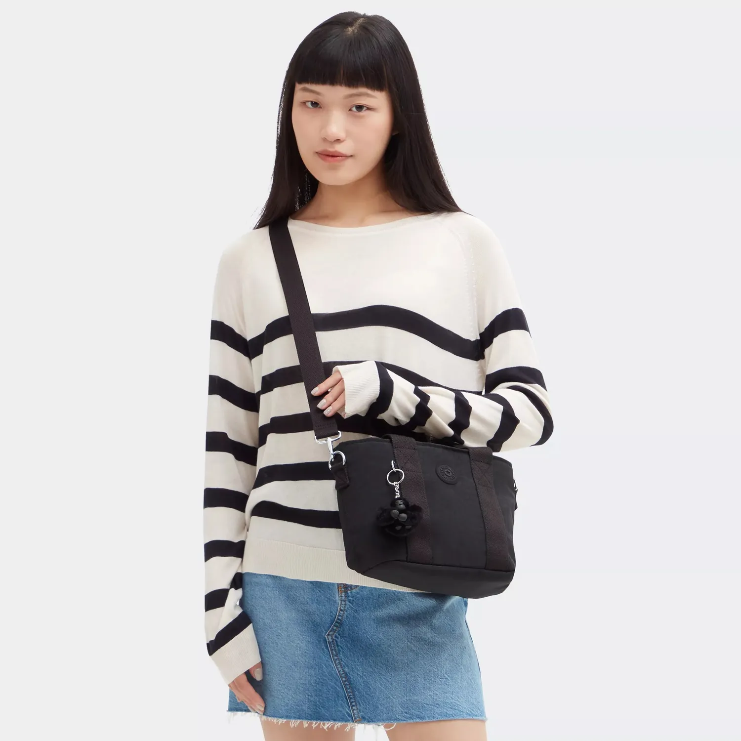 Kipling Minta schoudertasje klein black noir waterafstotend