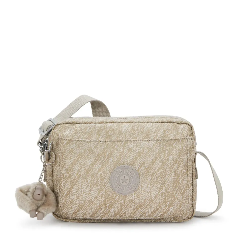 Kipling Abanu M crossbody tas Brush of Gold – 2 vakken