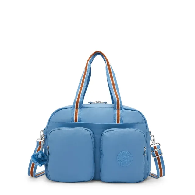 Kipling Defea XL sporttas Medium Vintage Blue voorvakken