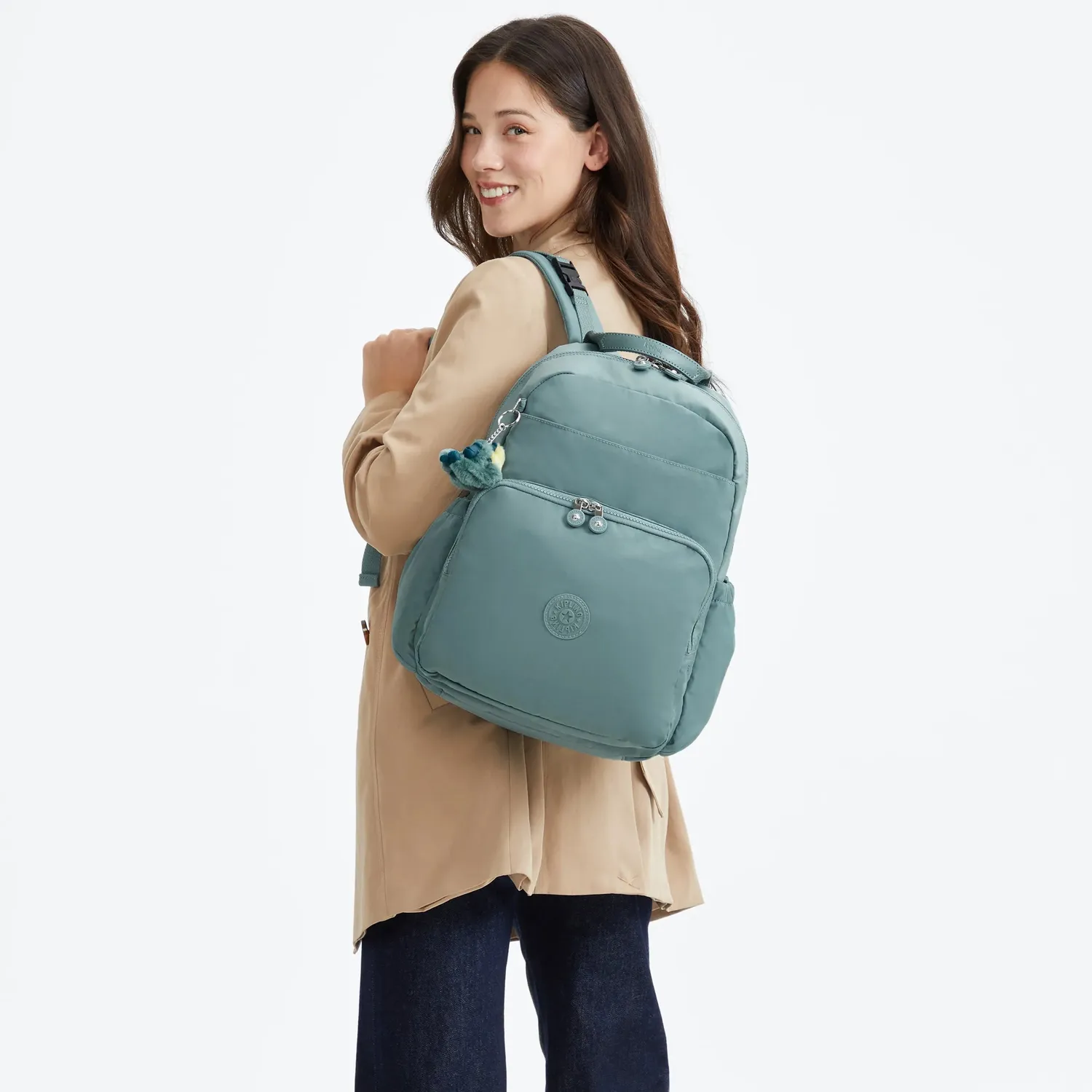 Kipling Maisie babyrugzak Medium Tiny Green Air verschoningsmat