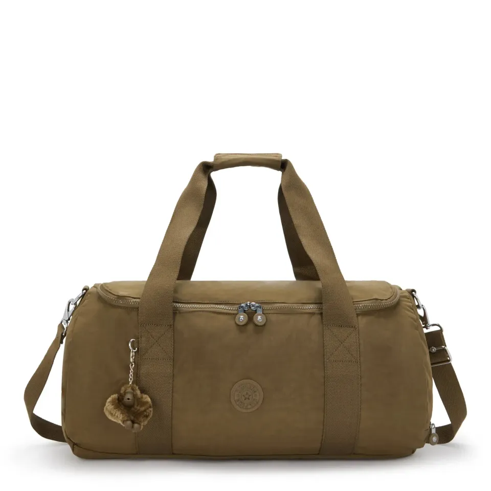 Kipling Argus S Duffeltas Smooth Khaki Klein met schoenvak
