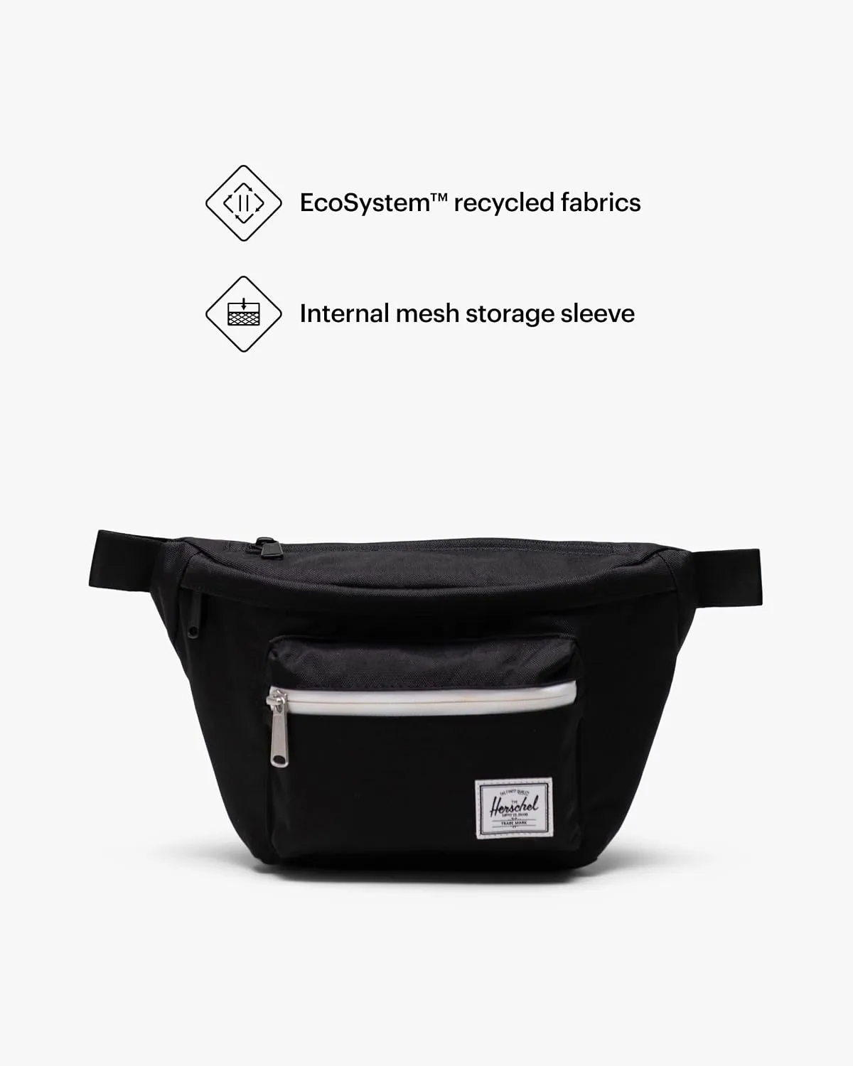 Herschel Pop Quiz heuptas zwart canvas